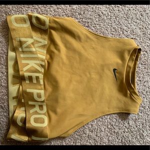 NIKE yellow crop top